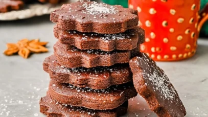 Mexican Chocolate Shortbread Cookies