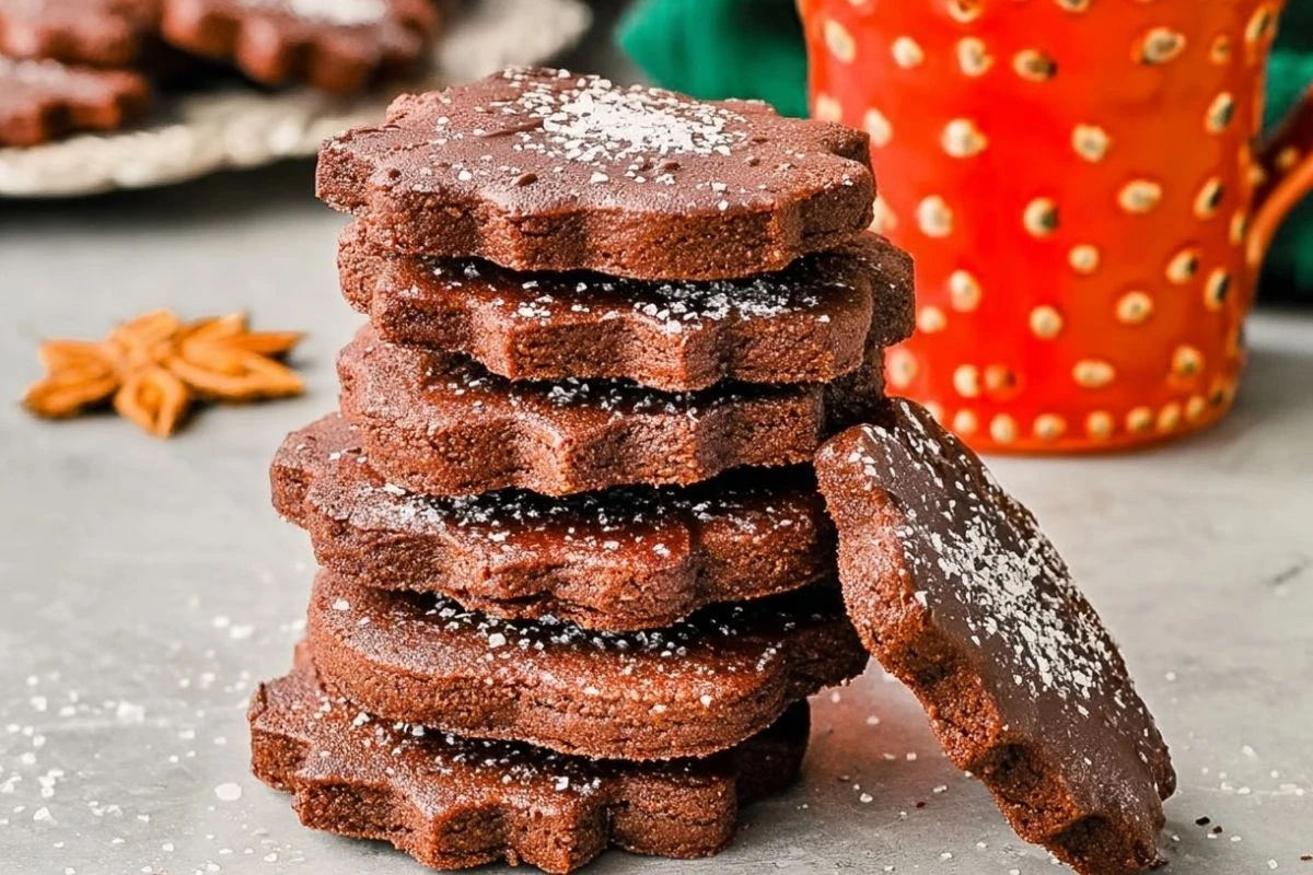 Mexican Chocolate Shortbread Cookies
