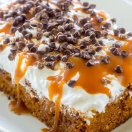 Pumpkin Caramel Poke Cake