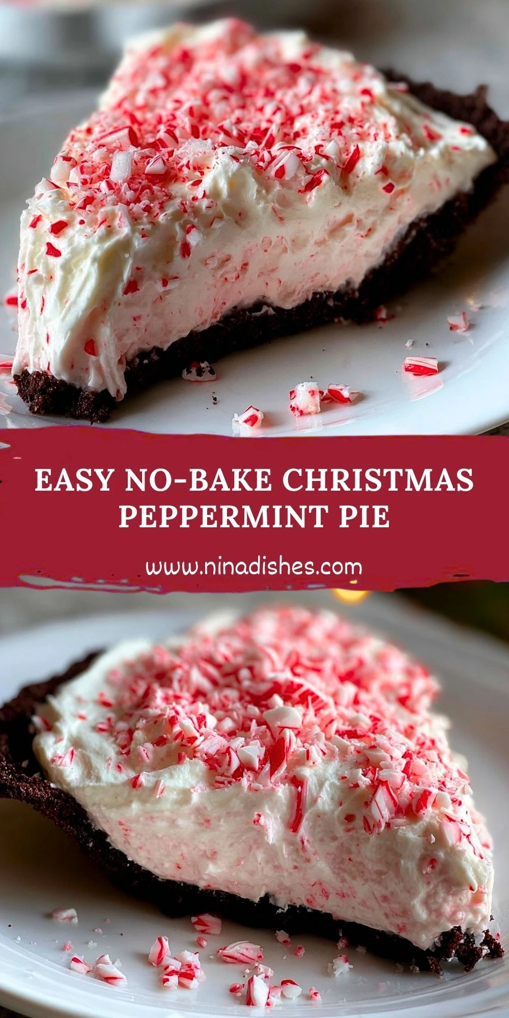 Easy No-Bake Christmas Peppermint Pie (2)