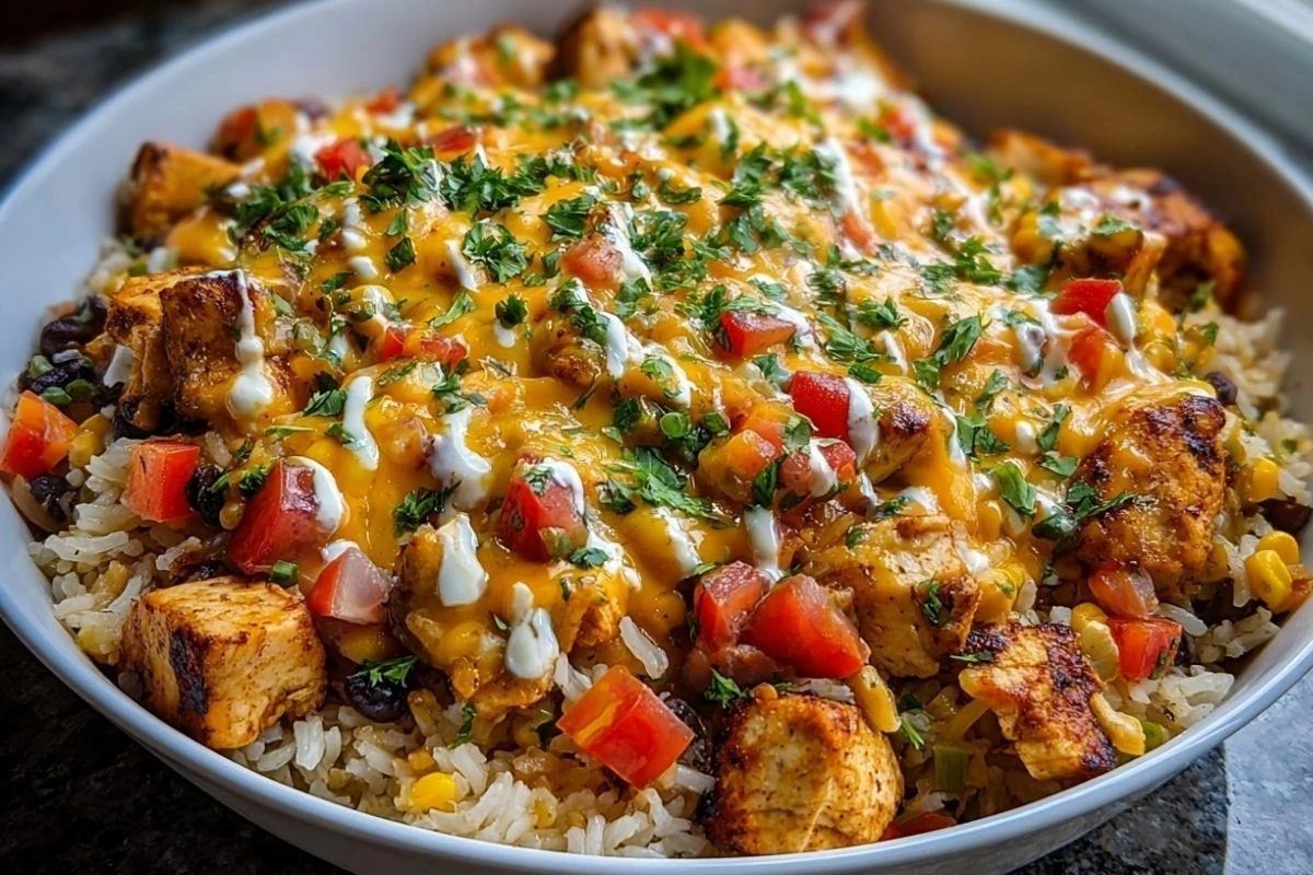 Comforting One-Pot Cheesy Southwest Chicken & Rice