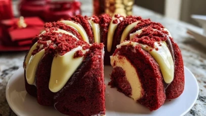 Red Velvet Cheesecake Bundt Dump Cake