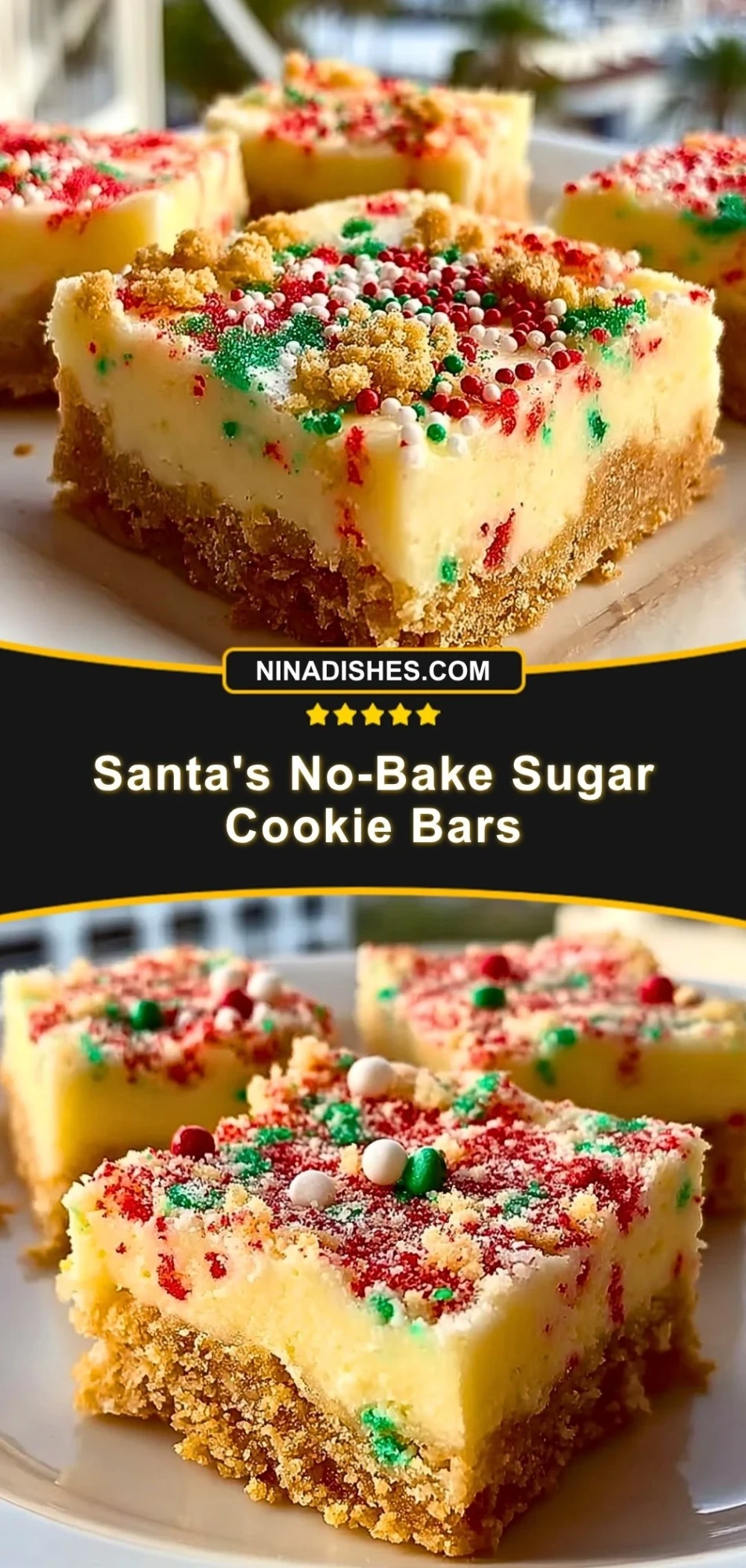 Santa's No-Bake Sugar Cookie Bars (3)