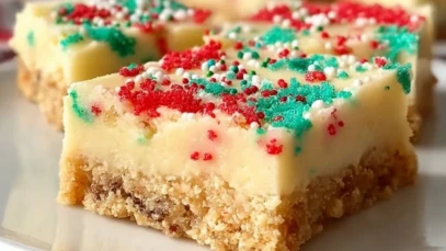 Santa's No-Bake Sugar Cookie Bars