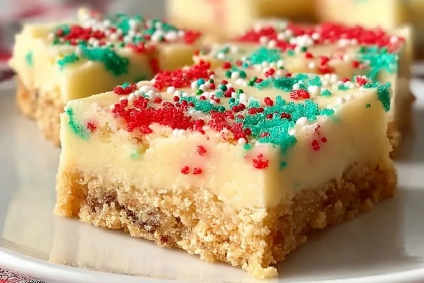 Santa's No-Bake Sugar Cookie Bars