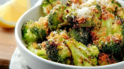 Crispy Parmesan Crusted Broccoli Florets