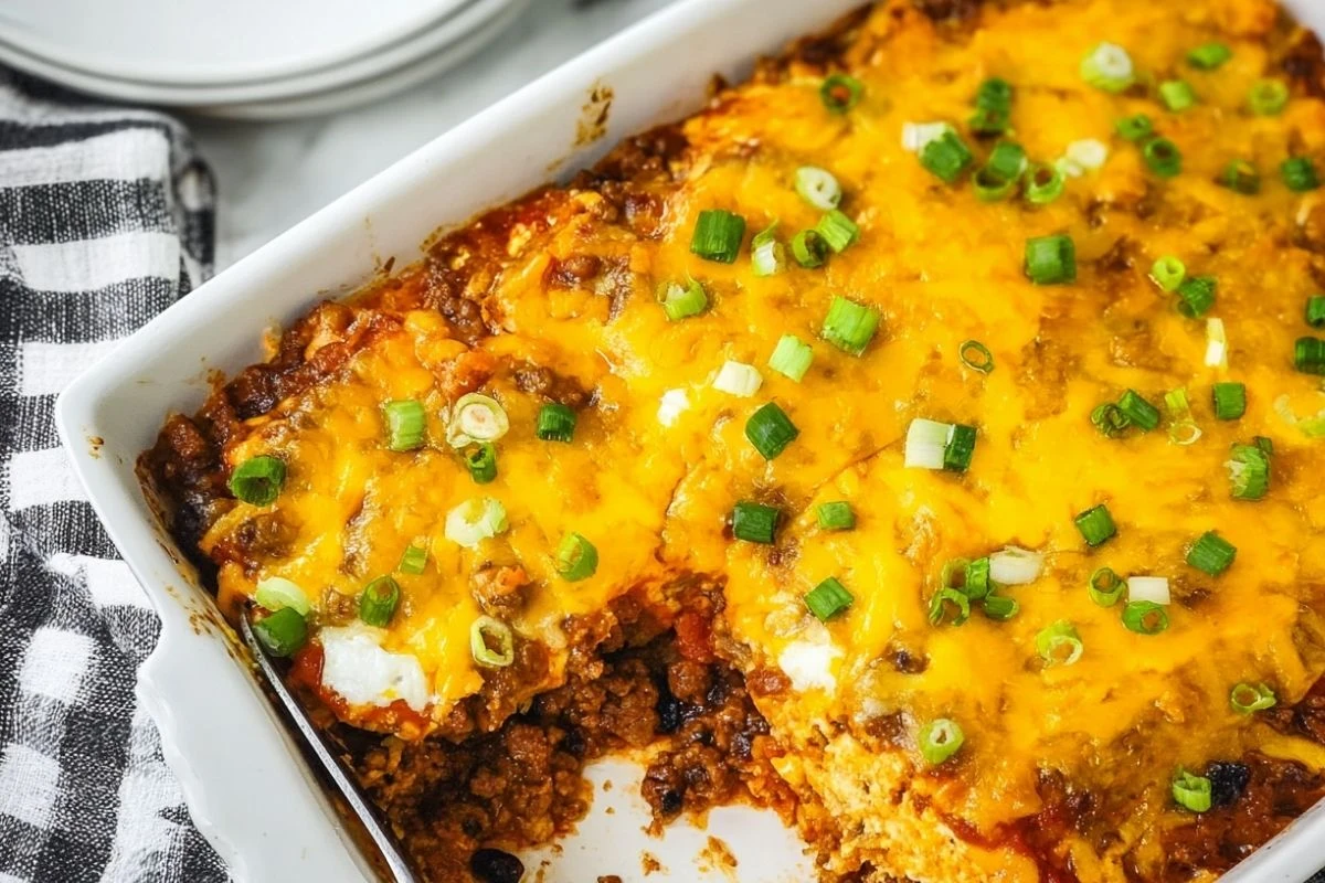 Cheesy Baked Mexican Lasagna Casserole