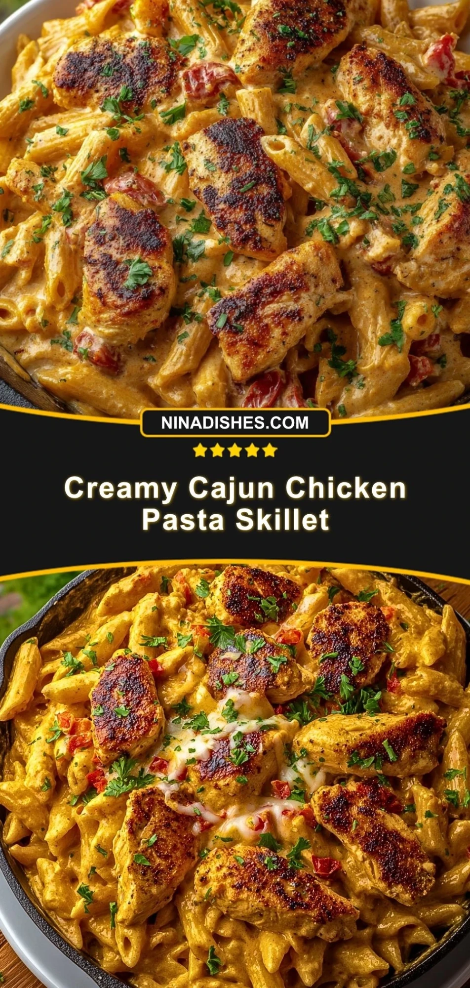 Creamy Cajun Chicken Pasta Skillet (3)