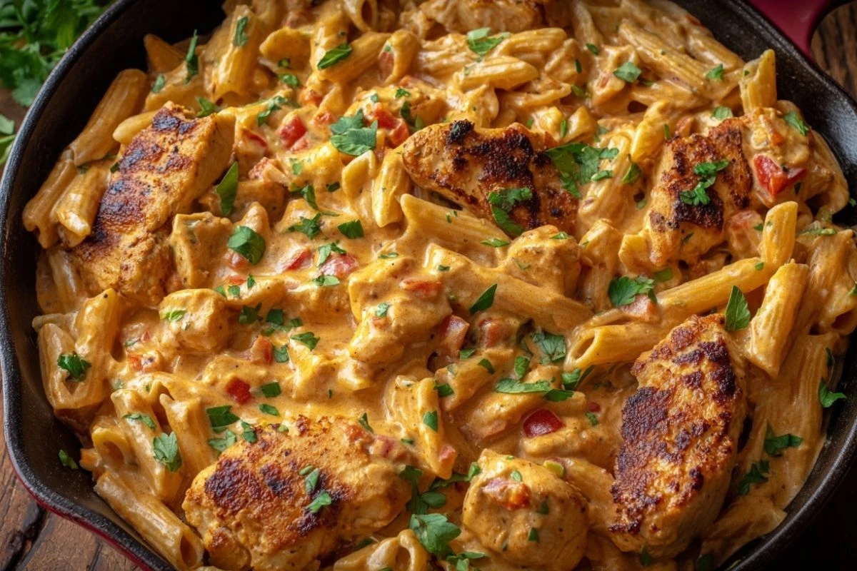 Creamy Cajun Chicken Pasta Skillet