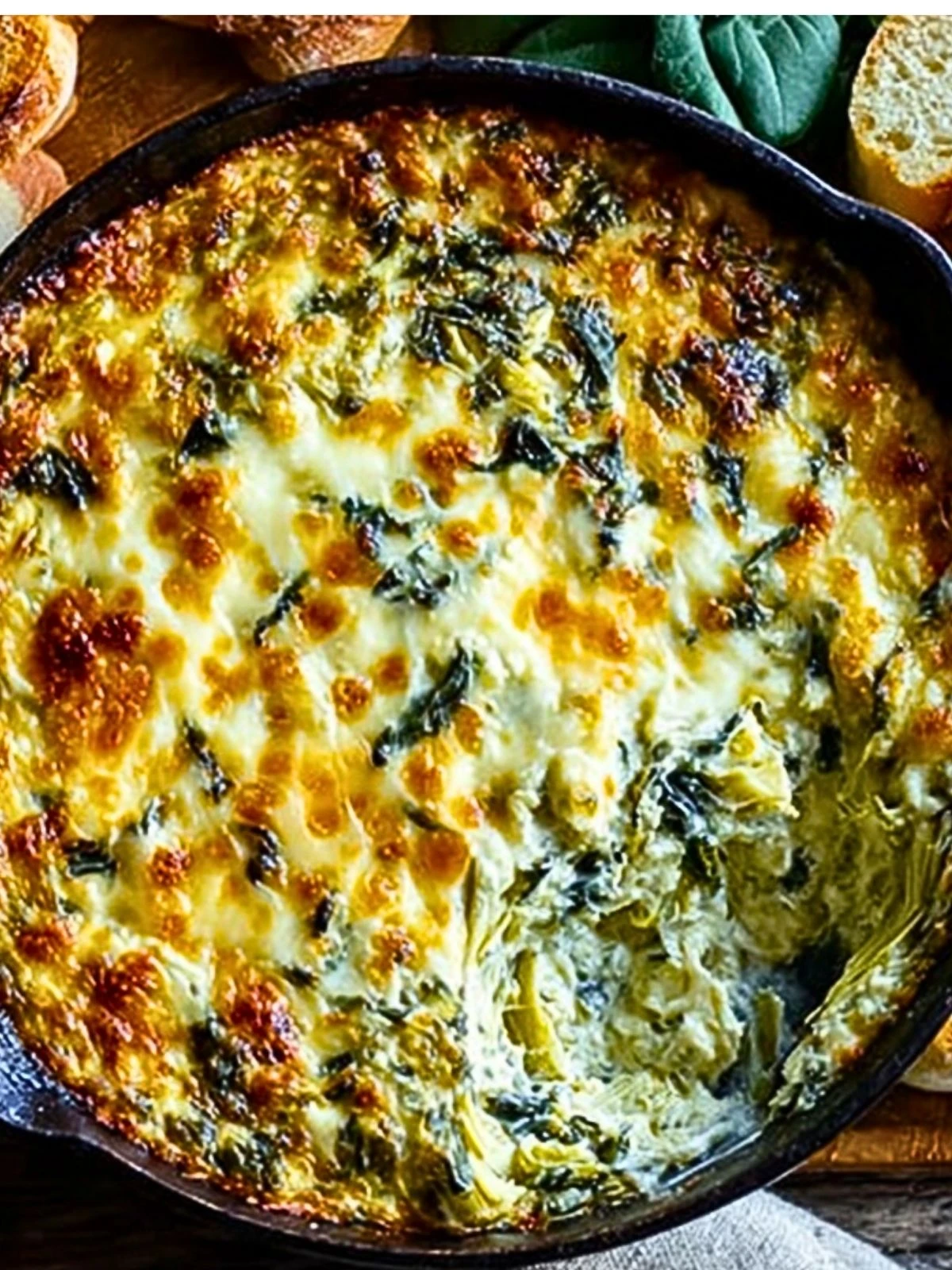 Cheesy Baked Spinach Artichoke Dip (1)
