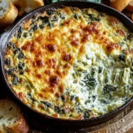 Cheesy Baked Spinach Artichoke Dip