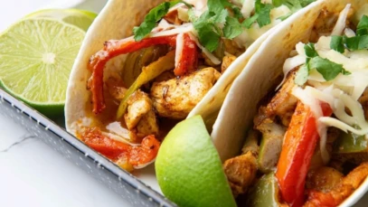 Sheet Pan Chicken Fajitas with Cilantro and Lime (1)