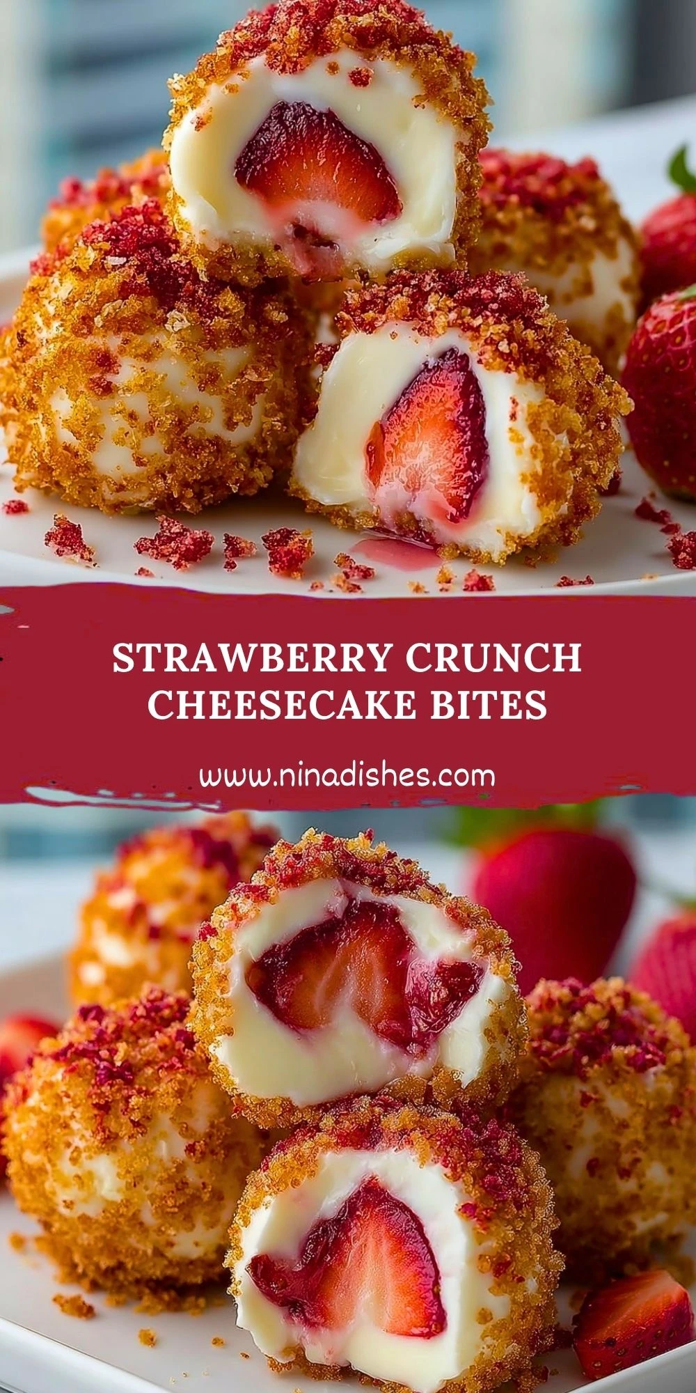 Strawberry Crunch Cheesecake Bites (2)