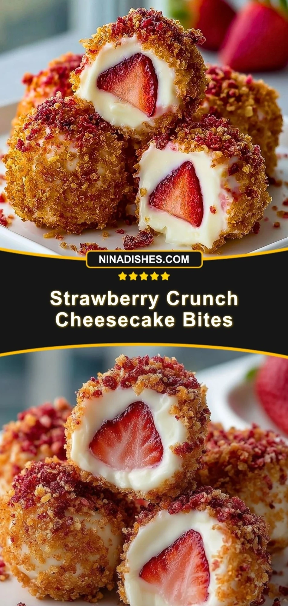 Strawberry Crunch Cheesecake Bites (3)