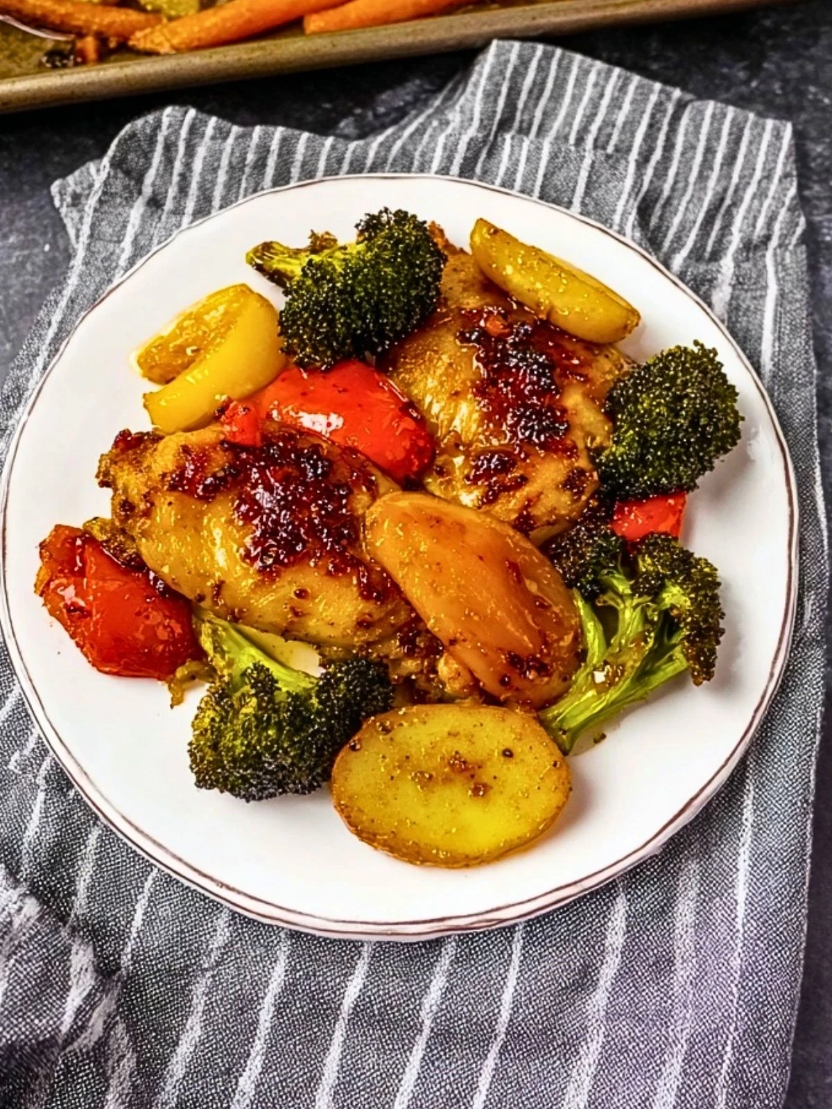 Honey Garlic Chicken Sheet Pan Meal with Roasted Veggies (1)