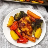 Honey Garlic Chicken Sheet Pan Meal with Roasted Veggies