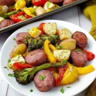 Easy Sheet Pan Sausage with Vegetables