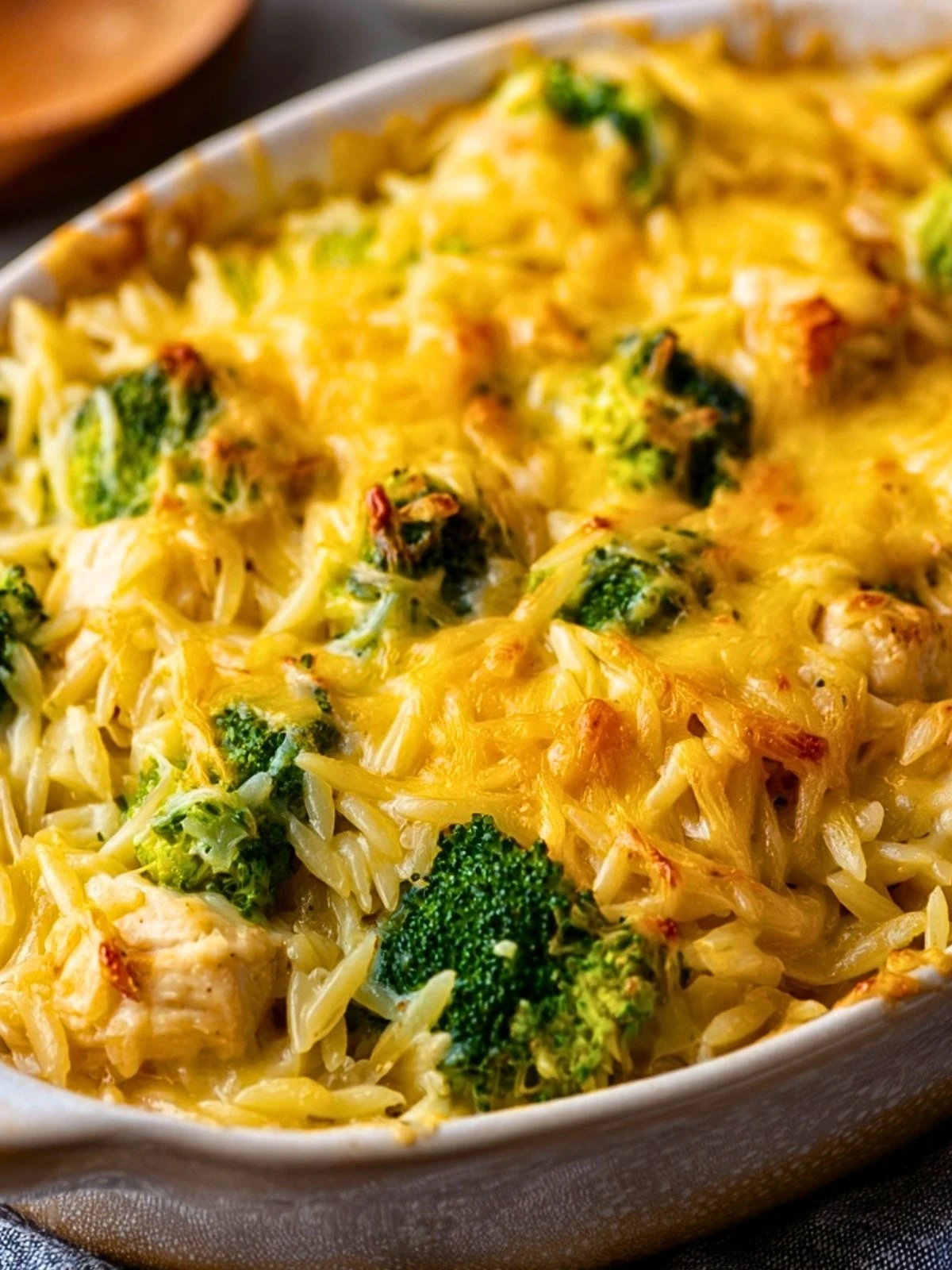 Creamy Cheesy Chicken Broccoli Orzo Bake (1)