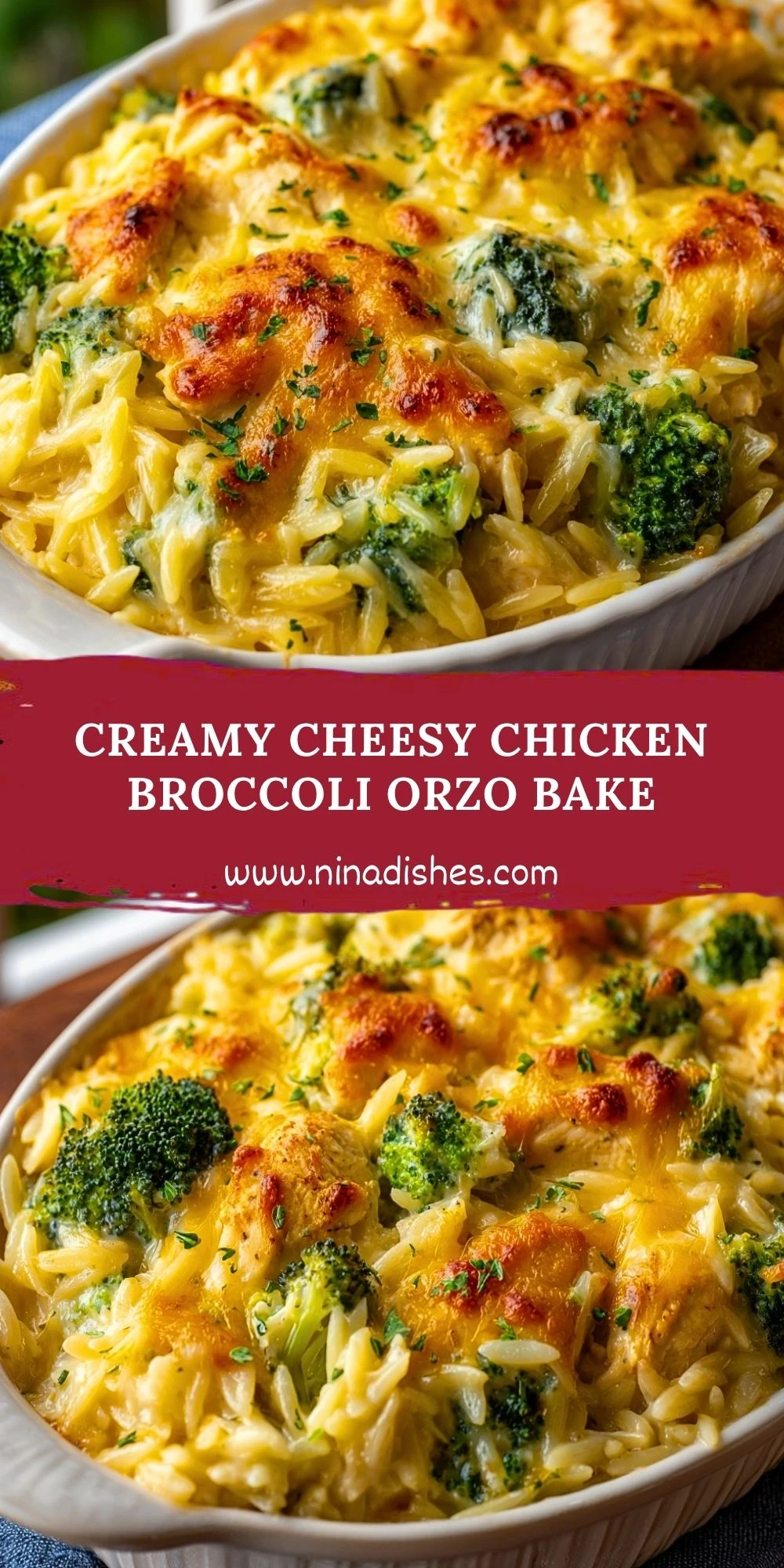 Creamy Cheesy Chicken Broccoli Orzo Bake (2)