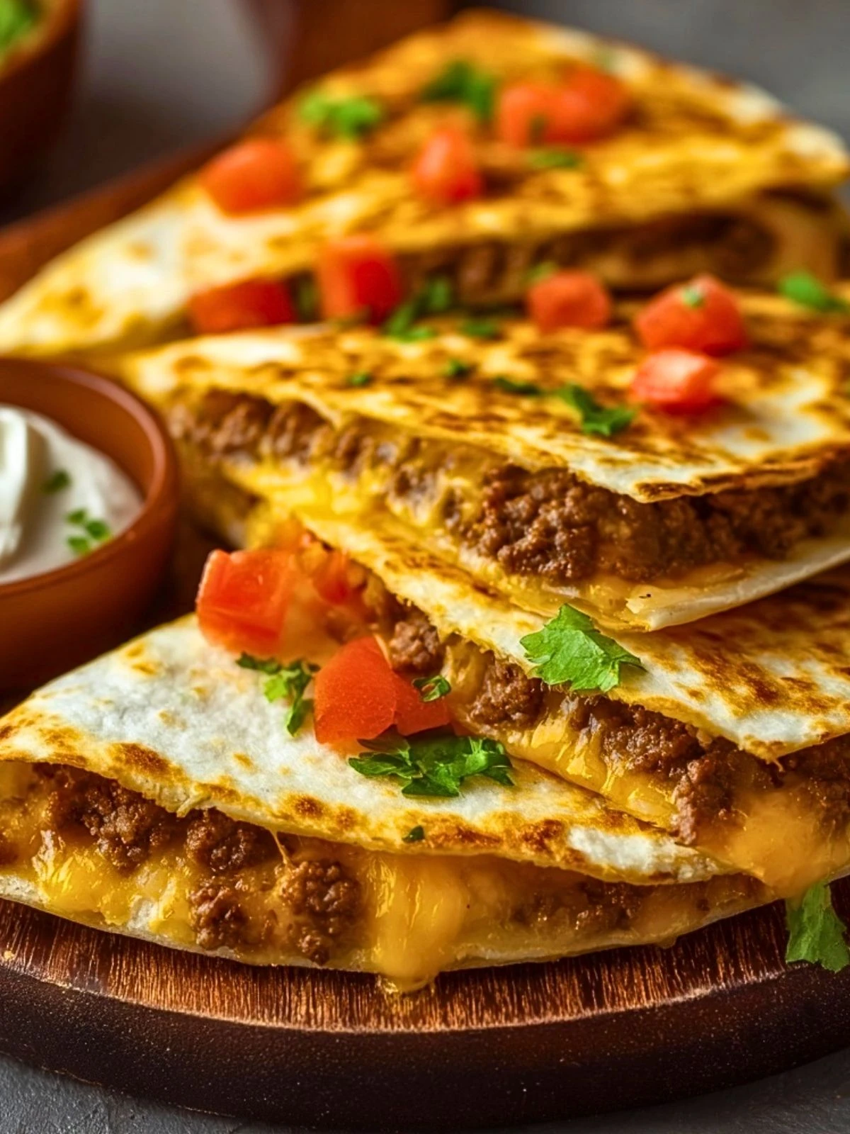 Low Calorie Cheeseburger Quesadilla (1)