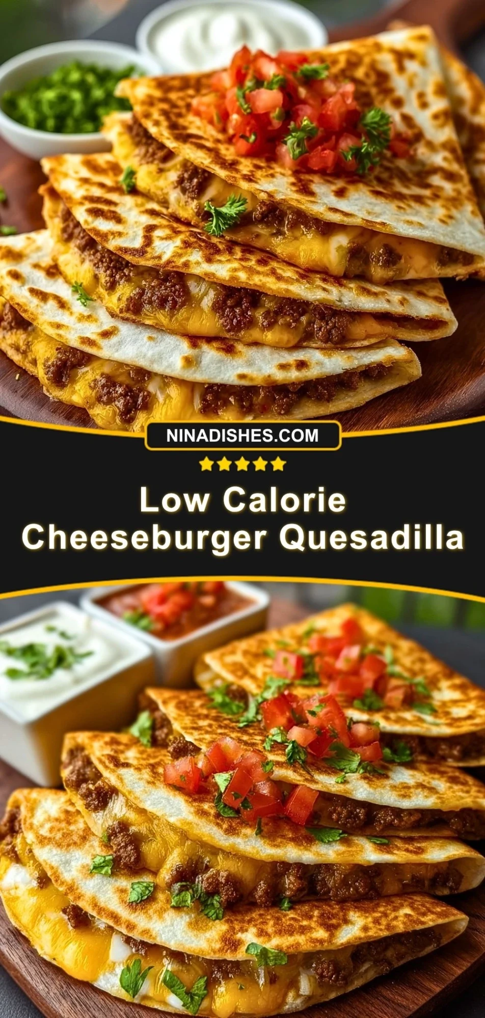 Low Calorie Cheeseburger Quesadilla (3)