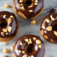 Banana Doughnuts with Chocolate Glaze