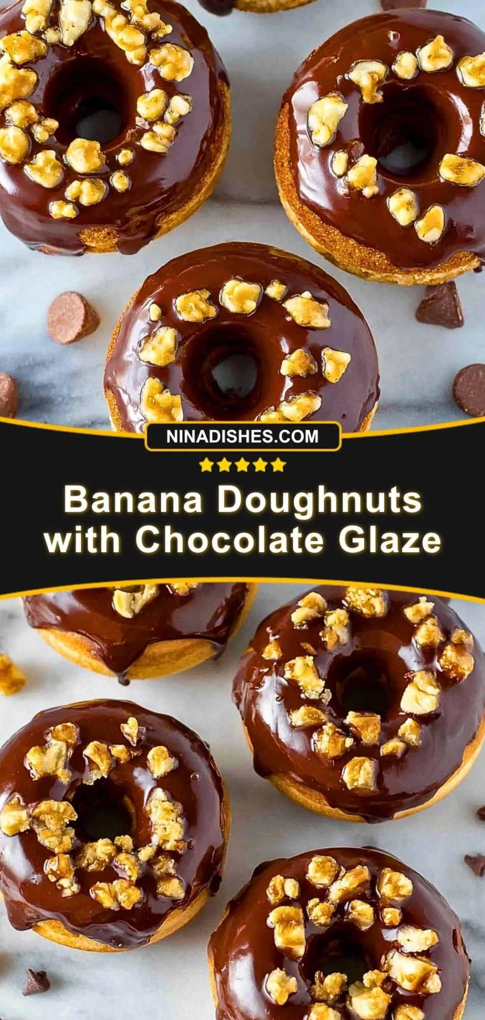 Banana Doughnuts with Chocolate Glaze (3)