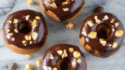 Banana Doughnuts with Chocolate Glaze