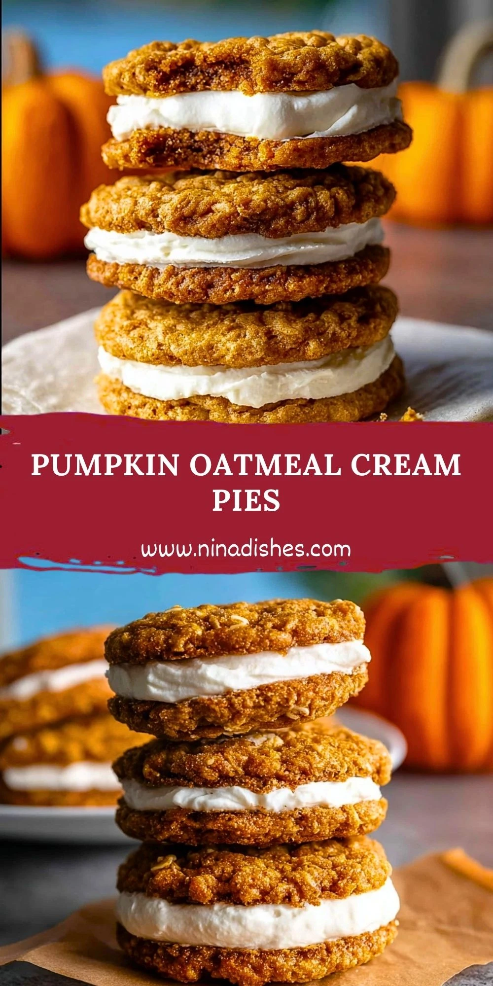 Pumpkin Oatmeal Cream Pies (1)