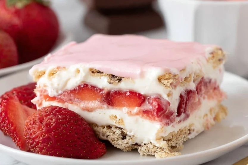 Strawberry Eclair Cake