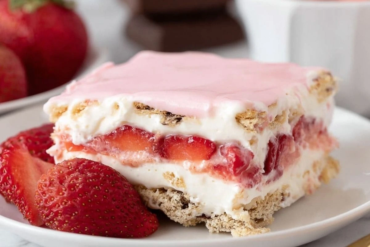 Strawberry Eclair Cake