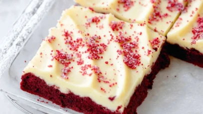 Red Velvet Cookie Bars