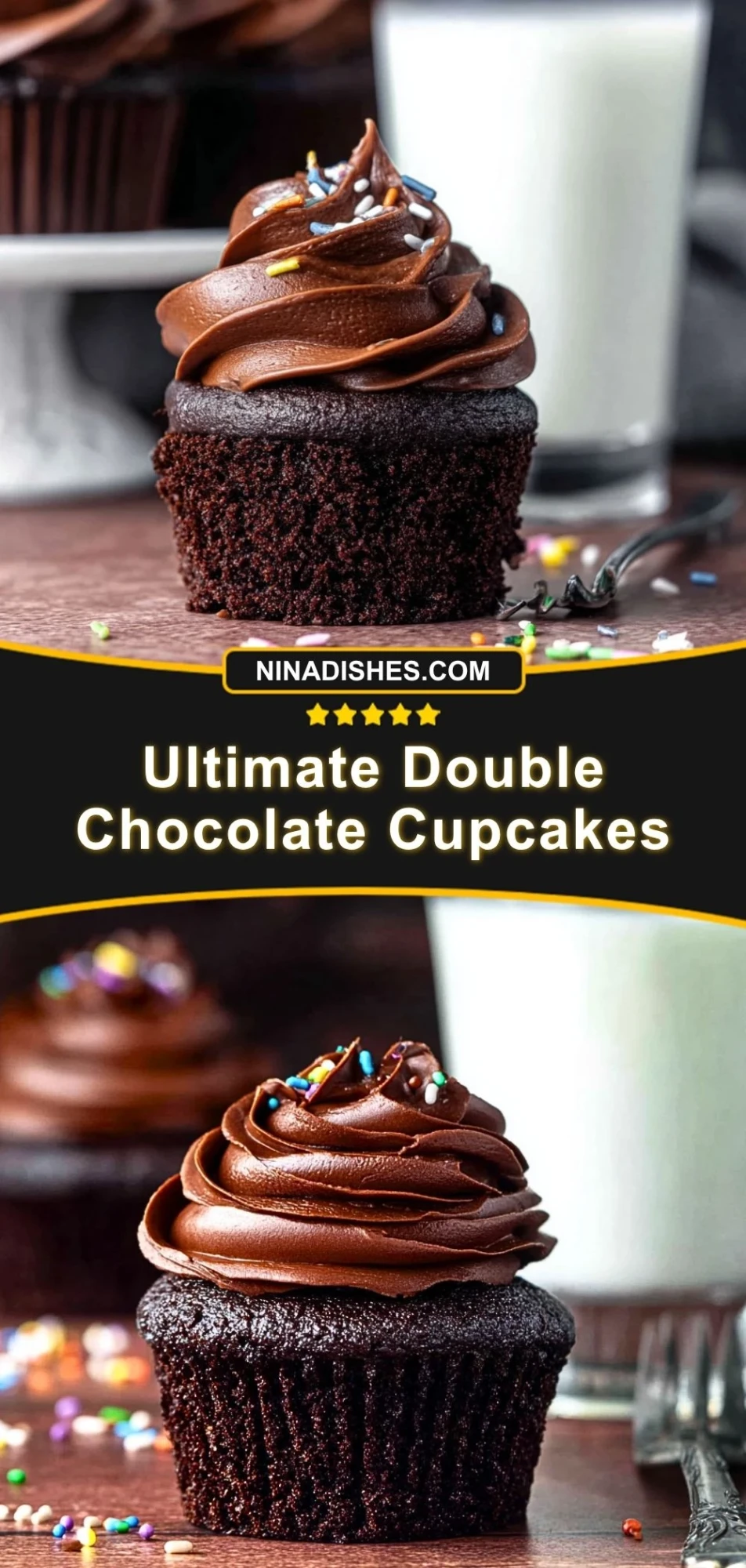 Ultimate Double Chocolate Cupcakes (3)