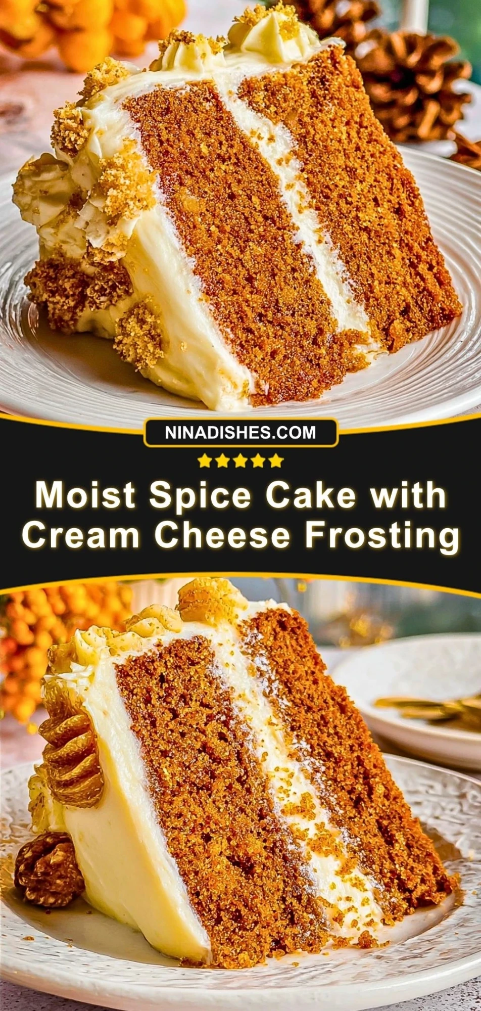 Moist Spice Cake with Cream Cheese Frosting (3)