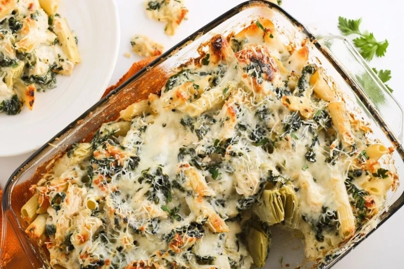 Creamy Spinach and Artichoke Chicken Casserole