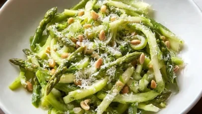 Shaved Asparagus Salad with Lemon Dressing