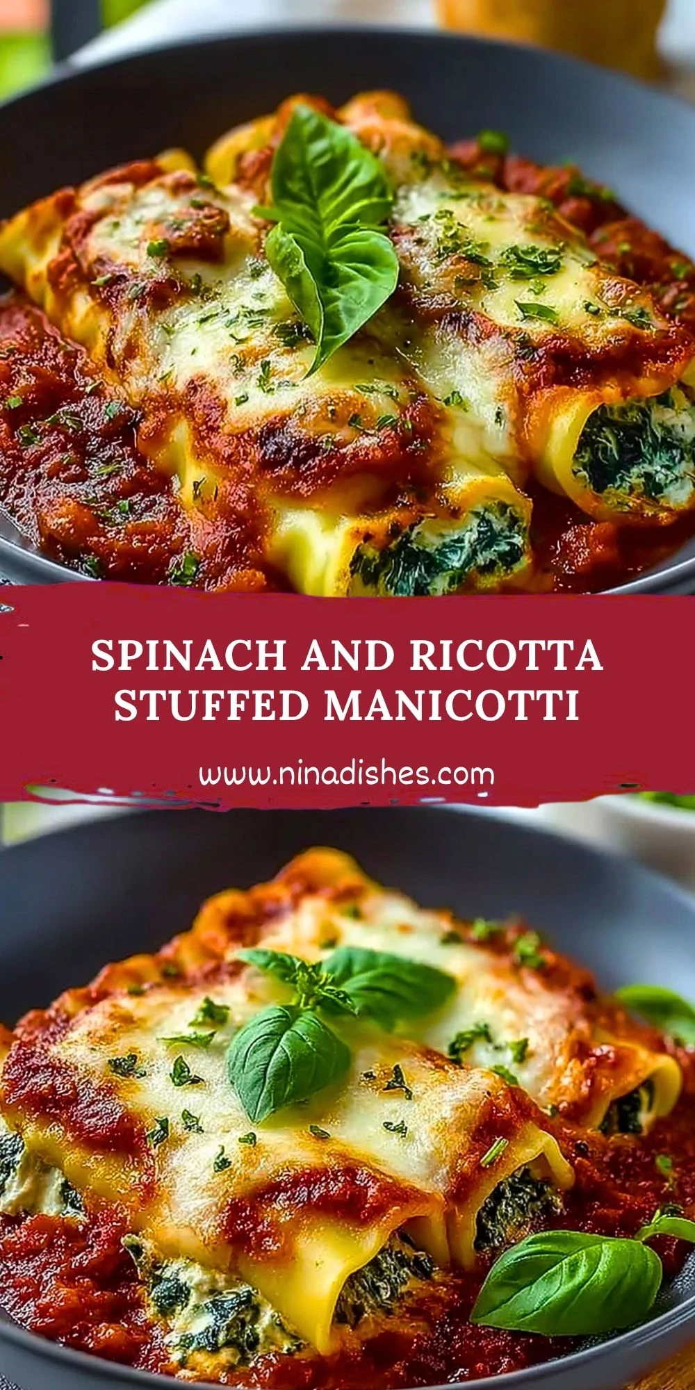 Spinach and Ricotta Stuffed Manicotti (2)