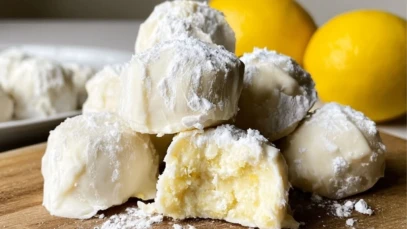 Sweet and Creamy Lemon Bar Truffles