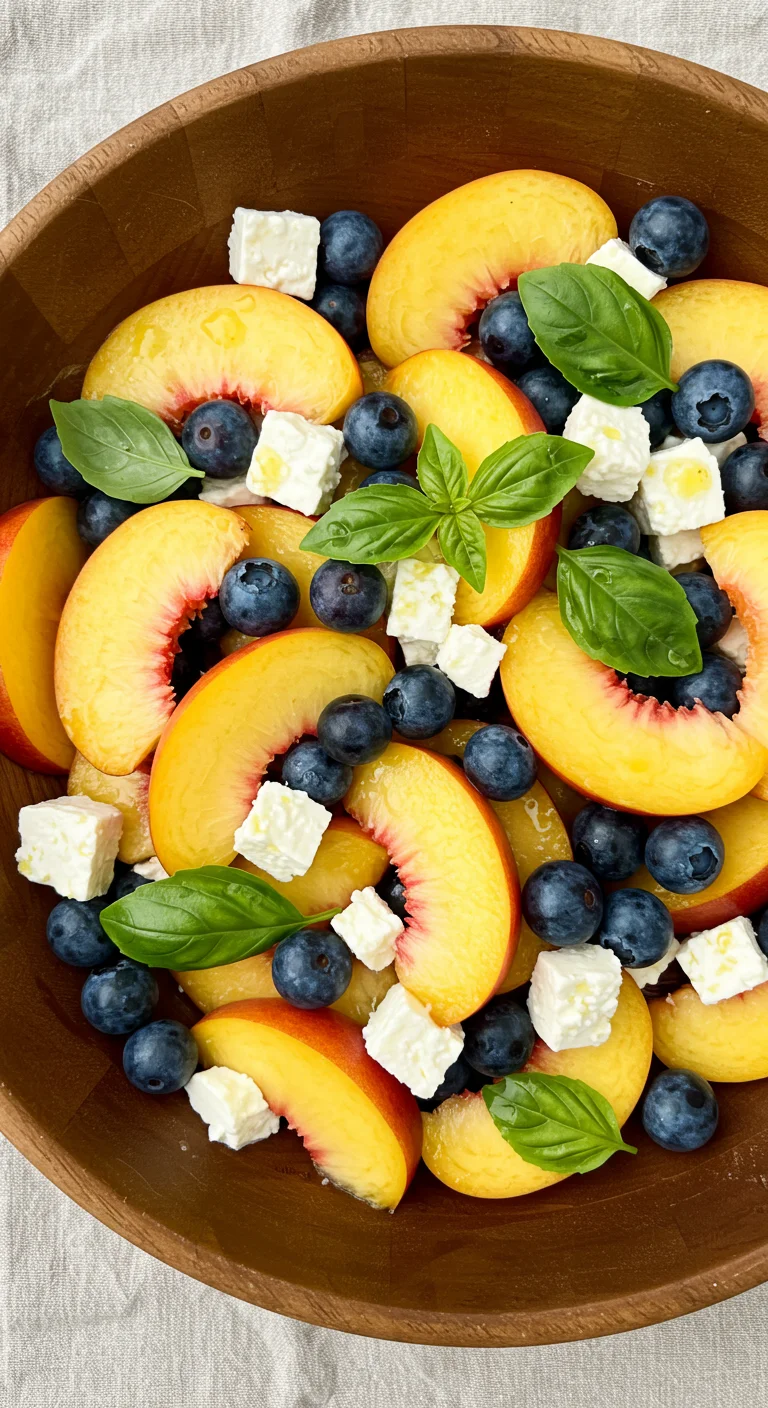 Blueberry Peach Feta Salad