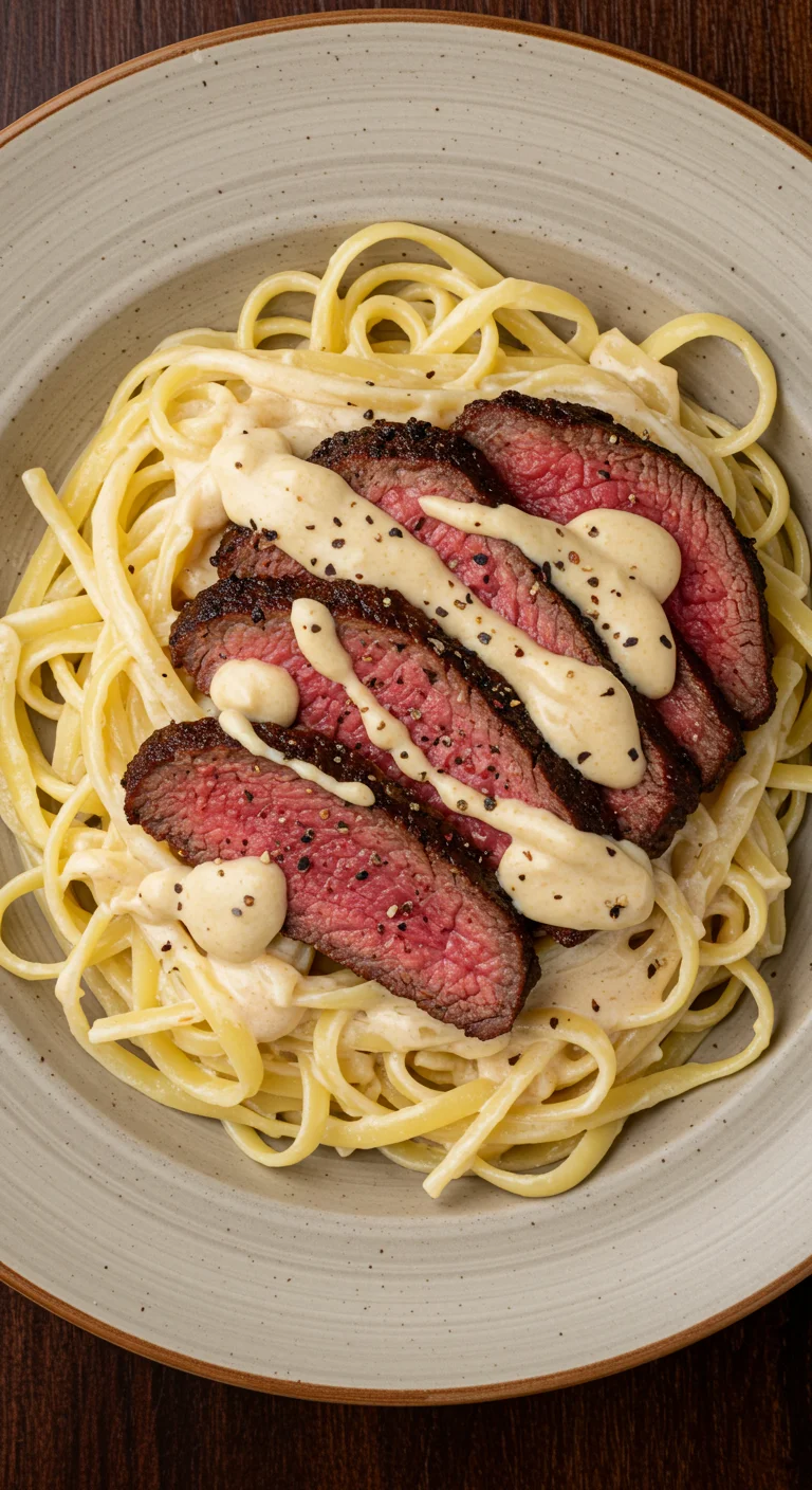 Creamy Cajun Steak Alfredo