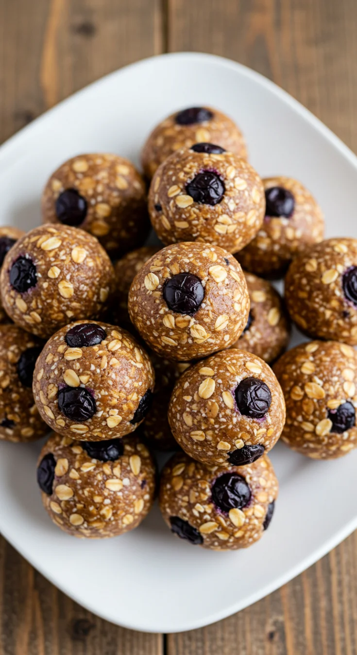 No-Bake Lemon Blueberry Protein Bites