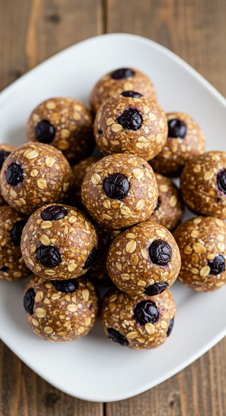 No-Bake Lemon Blueberry Protein Bites
