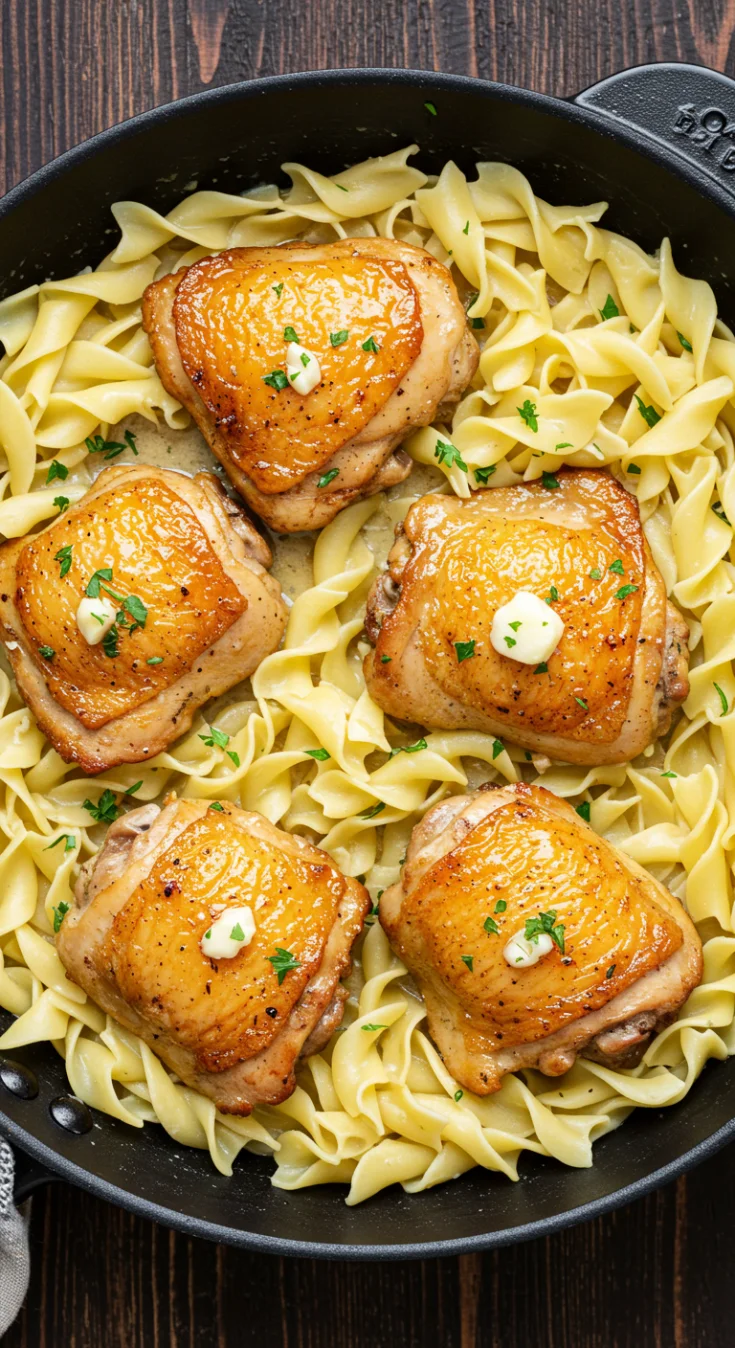 One-Pan Chicken with Buttered Noodles