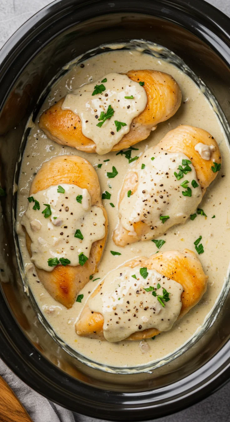 Slow Cooker Creamy Ranch Chicken