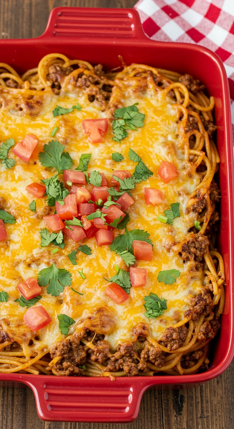 Taco Spaghetti Casserole