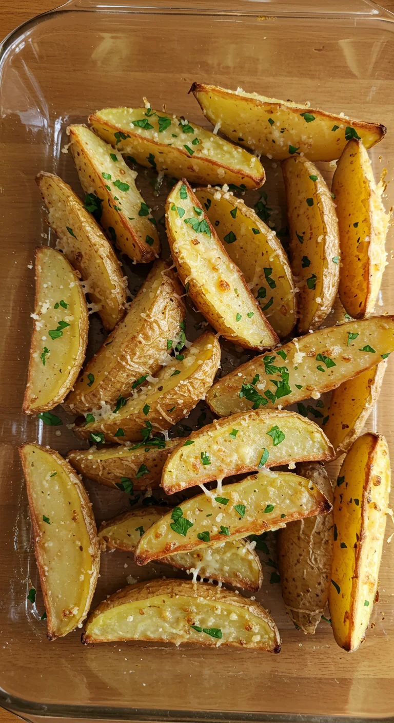 Baked Garlic Parmesan Potato Wedges
