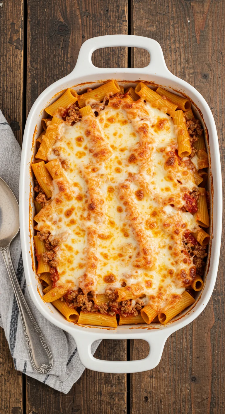 Baked Ziti with Meat Sauce