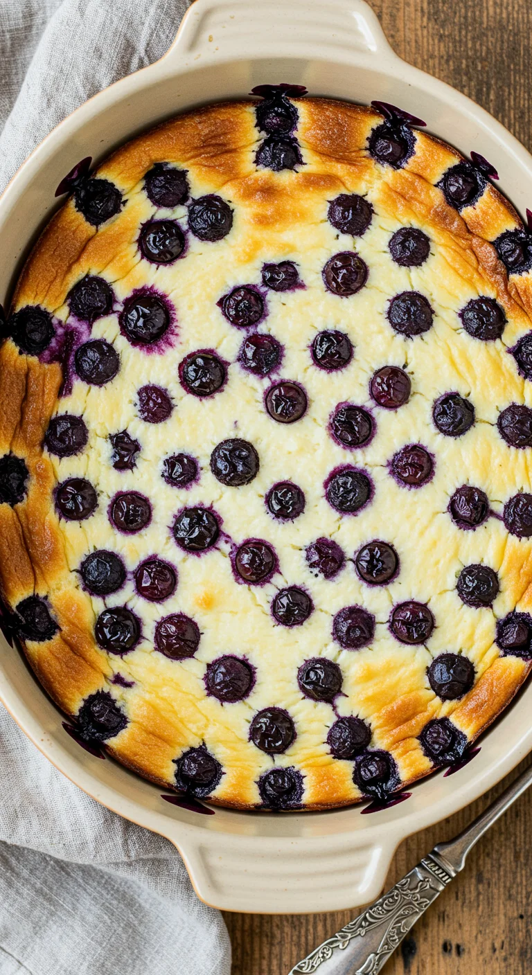 Blueberry Cottage Cheese Breakfast Bake