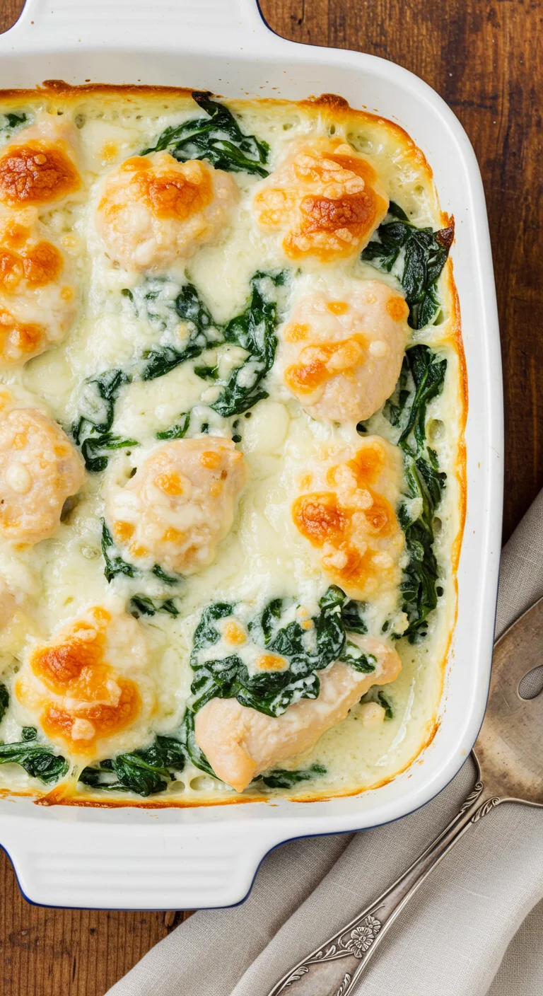 Chicken and Spinach Casserole with Cream Cheese