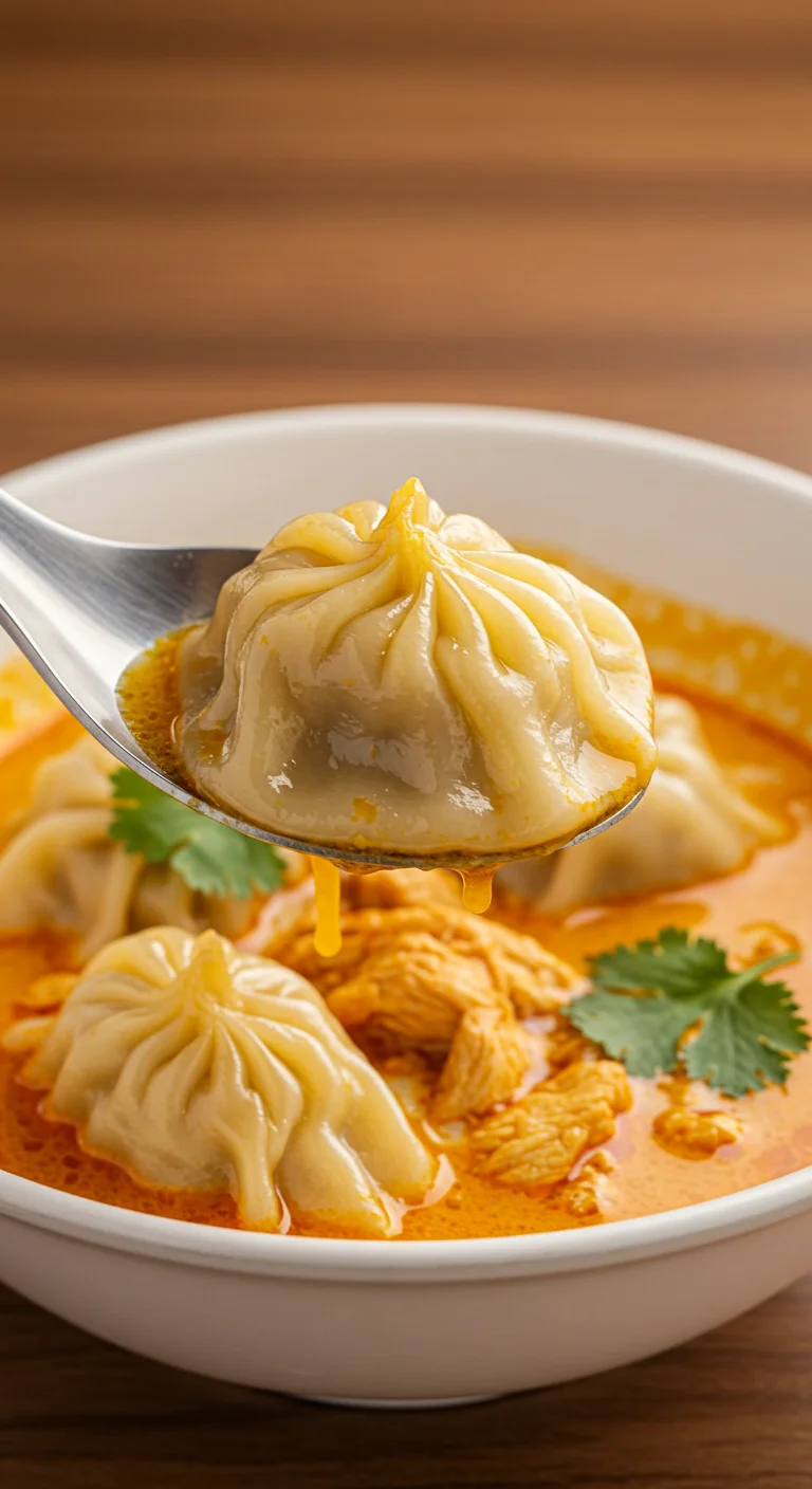 Easy Thai Red Curry Dumpling Soup